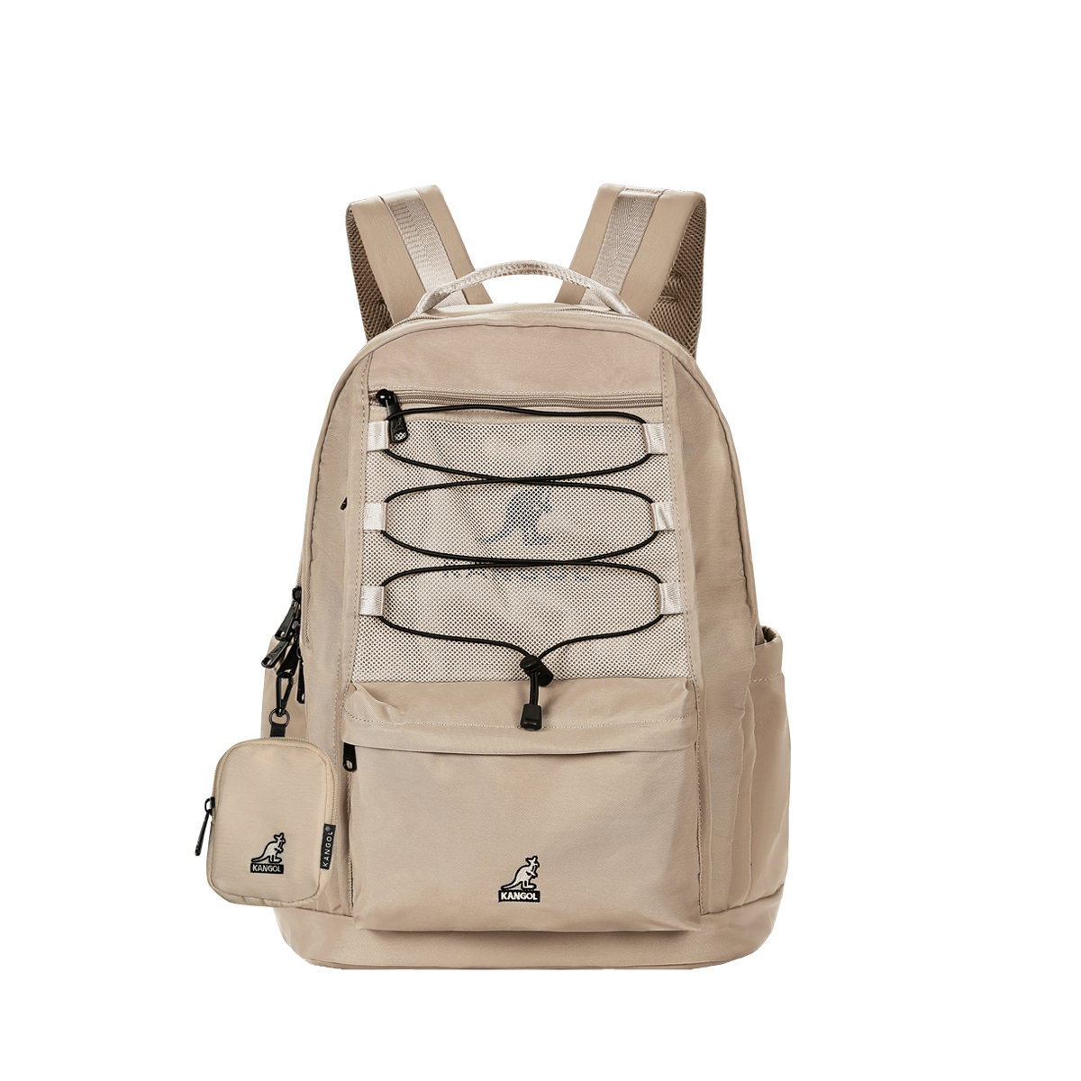 

Нейлоновый рюкзак для студентов унисекс большого размера Khaki/Black KANGOL, цвет хаки (с коробкой)