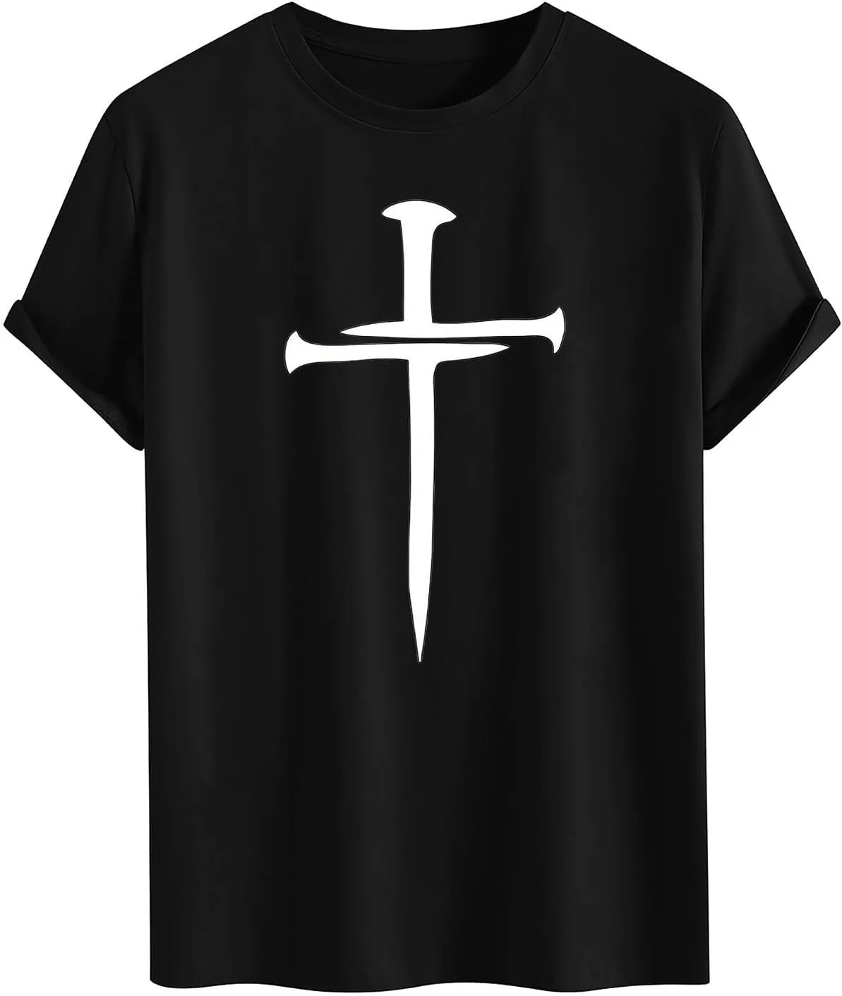 Мужская футболка с принтом Cross Print, короткий рукав, летняя — фото 2