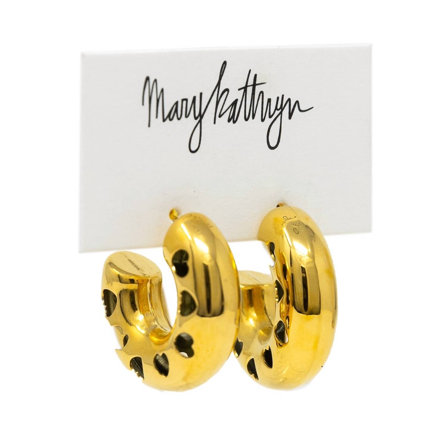 

Женские серьги-кольца в форме сердца, золото Mary Kathryn Designs, золотой