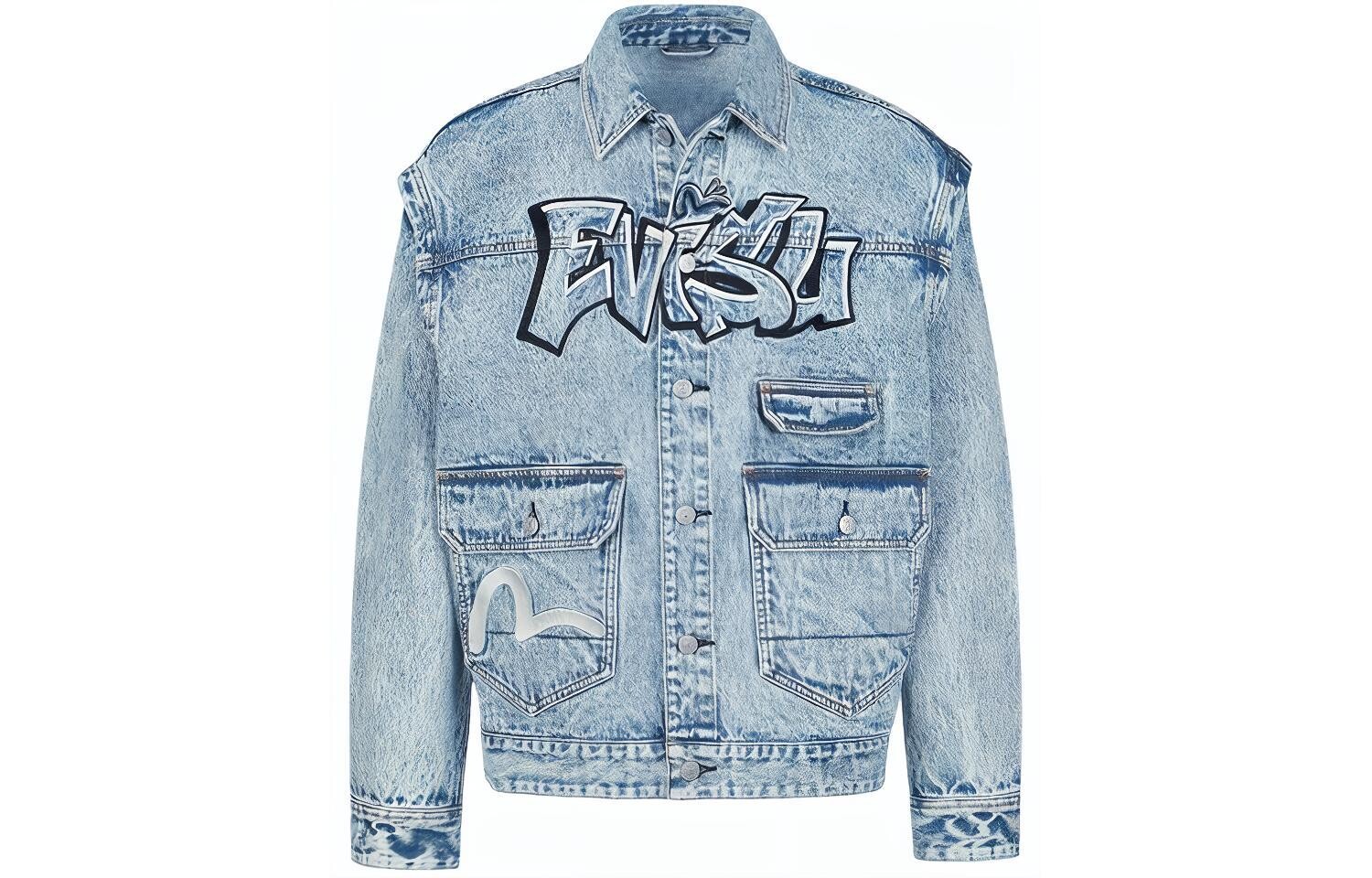 

Куртка мужская джинсовая синяя Evisu, синий
