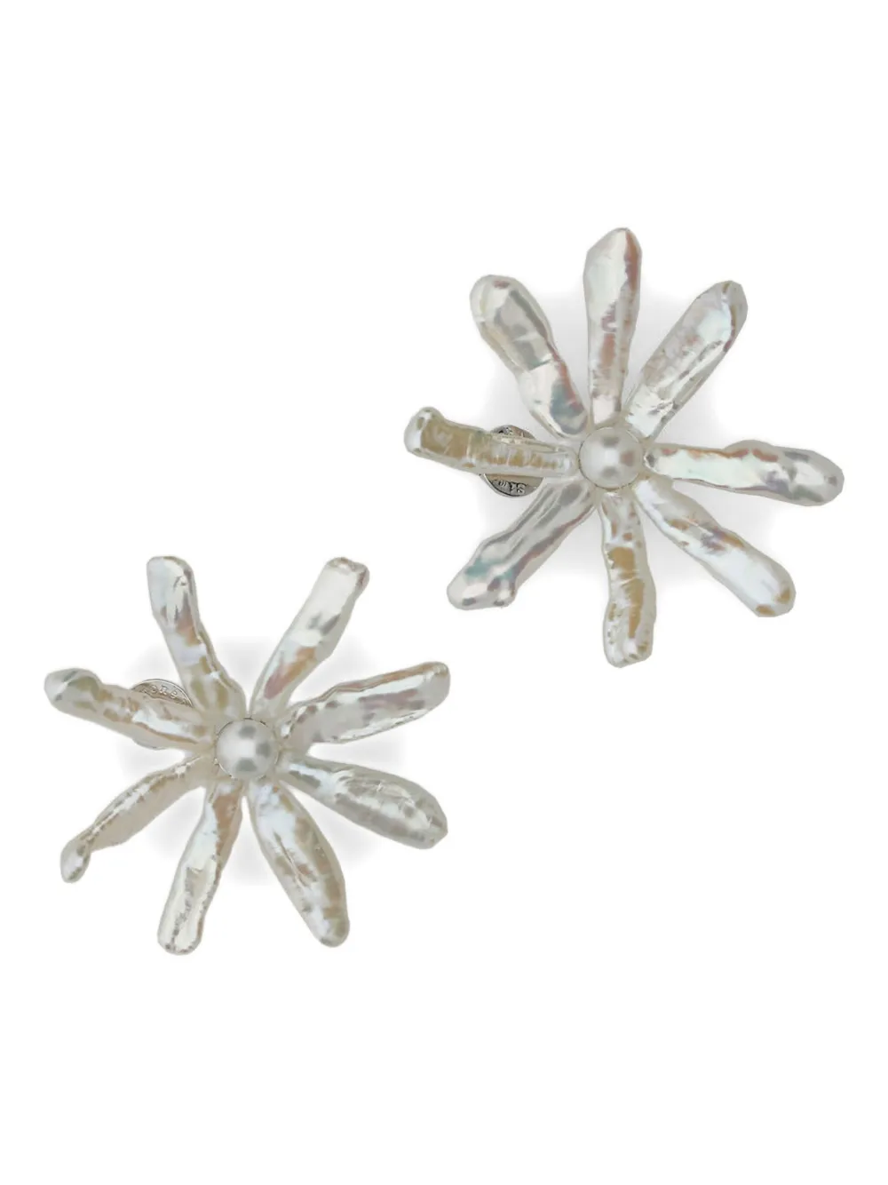 

Серьги с цветами и жемчугом Simone Rocha, серебряный