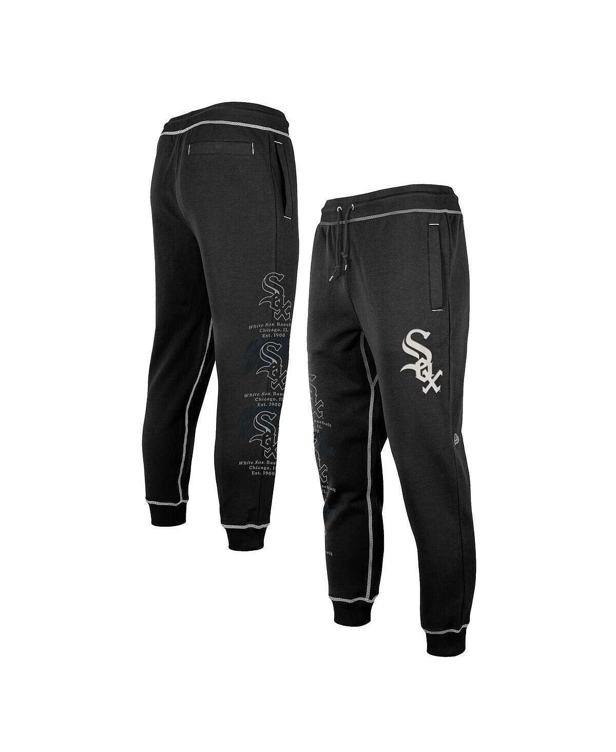 

Мужские черные спортивные штаны Chicago White Sox Team с разрезом New Era