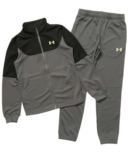 Тренировочный костюм с принтом Under Armour детский, набор из двух предметов, чёрный с серым