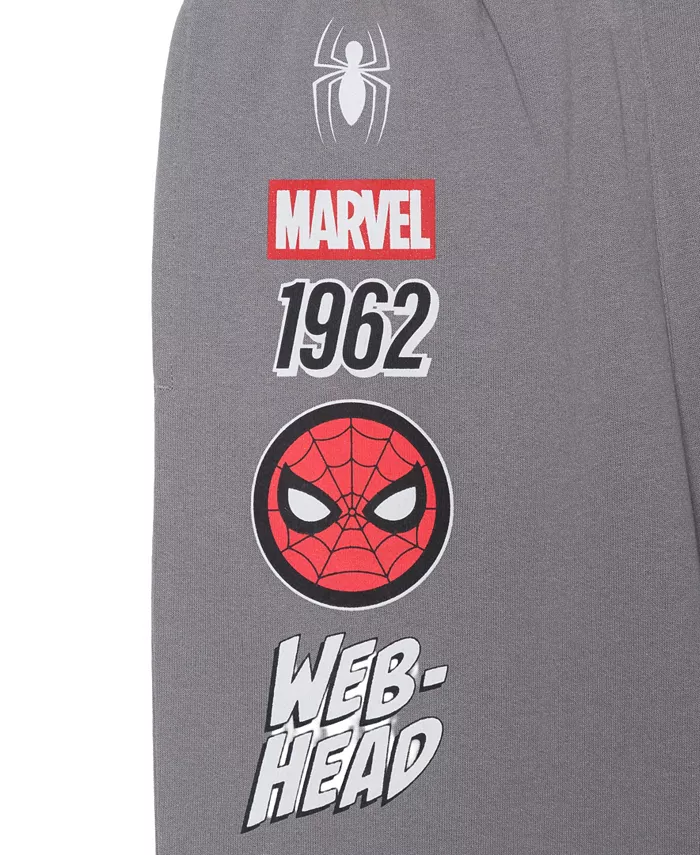 Брюки с принтом Web-Head на резинке для мальчиков 5-20 Spider-Man, серый — фото 4