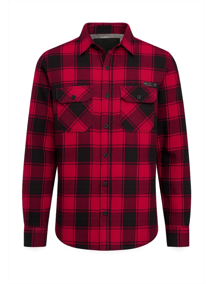 

Рубашки Brandit красно-черного цвета