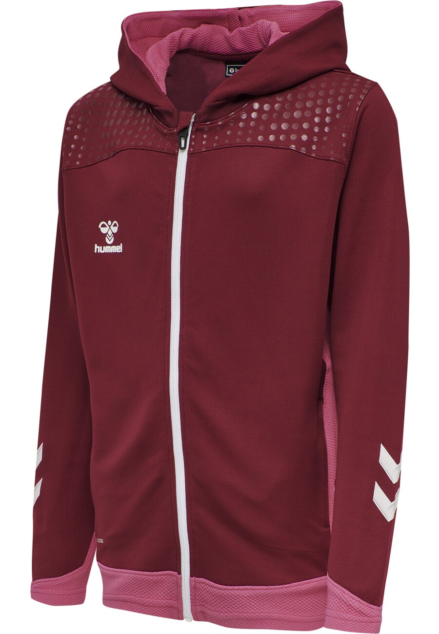 Спортивная толстовка с капюшоном на молнии Hummel, красный — фото 2