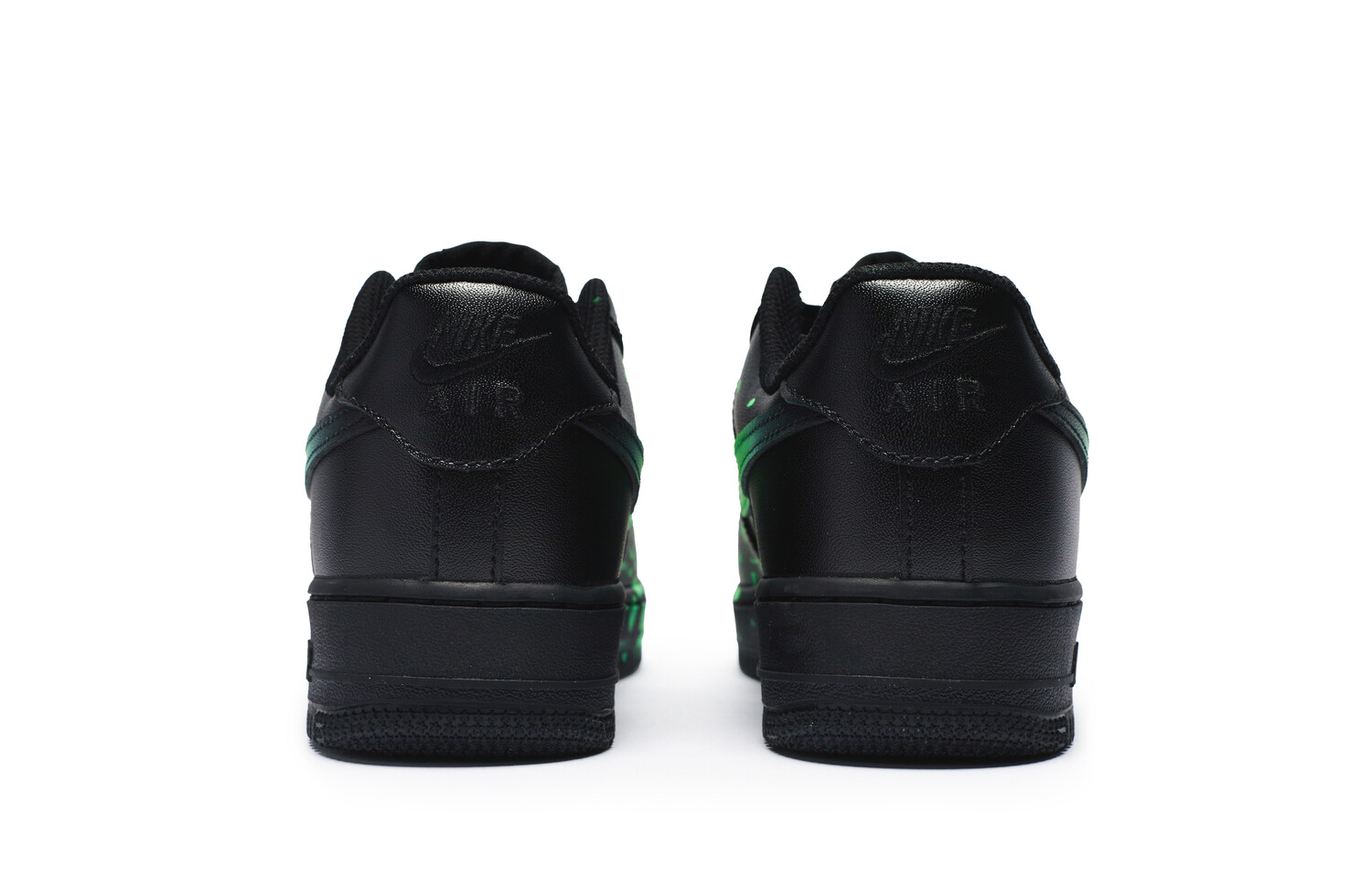 Кроссовки Nike Air Force 1 Skateboarding Shoes Unisex Low-top Green/black, черный/зеленый