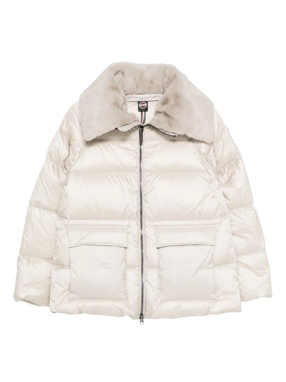 

Стеганая куртка с воротником из искусственного меха Colmar, белый