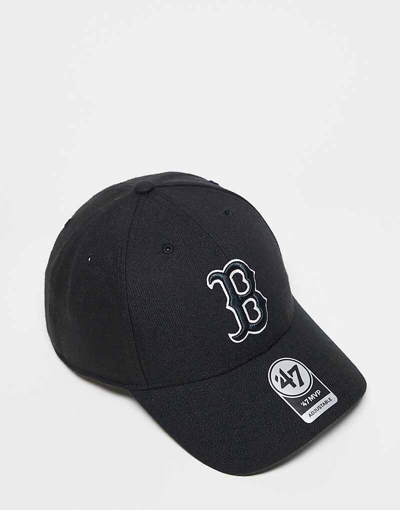 

Черная кепка 47 Brand Boston Red Sox с рельефным логотипом