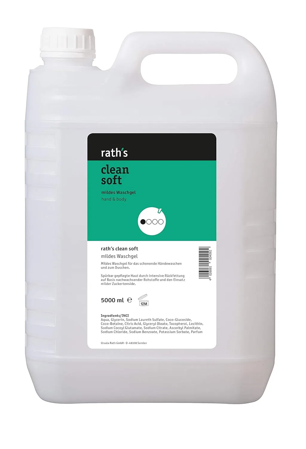 Мягкий гель для мытья рук и душа rath's Clean Soft 5 литров Rath'S