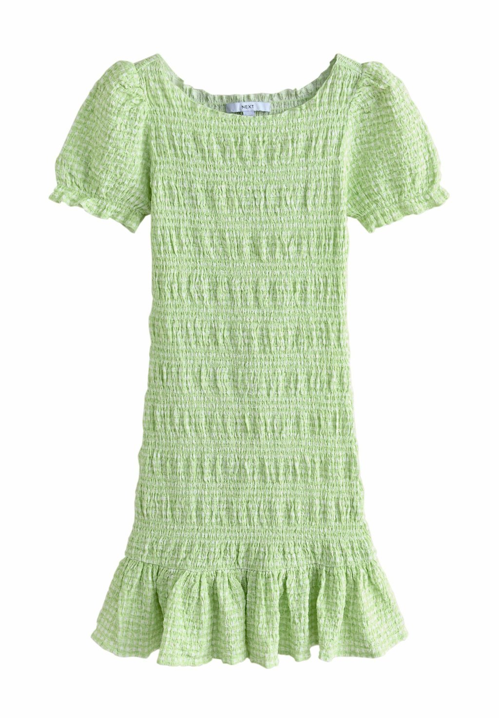 

Повседневное платье SHIRRED PUFF SLEEVE MINI Next, зеленый