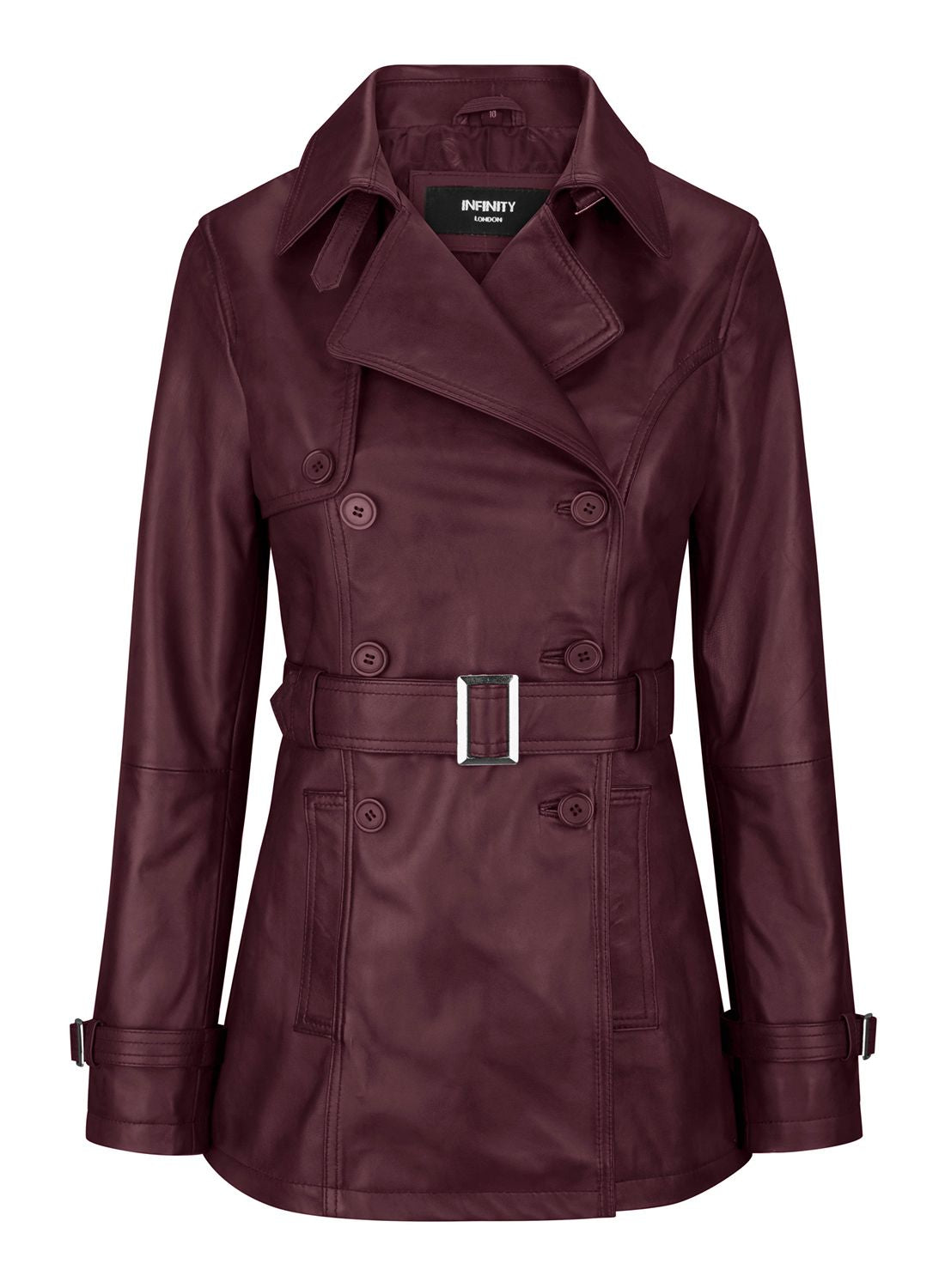 

Короткая байкерская кожаная куртка TruClothing, цвет burgundy