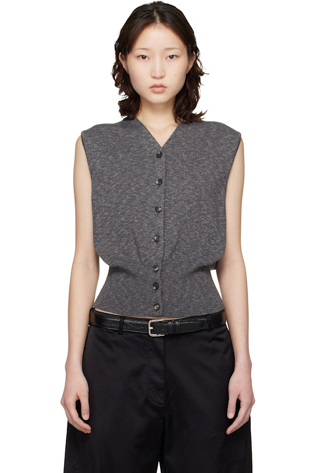 

Cordera Жилет из серого хлопка с вкраплениями