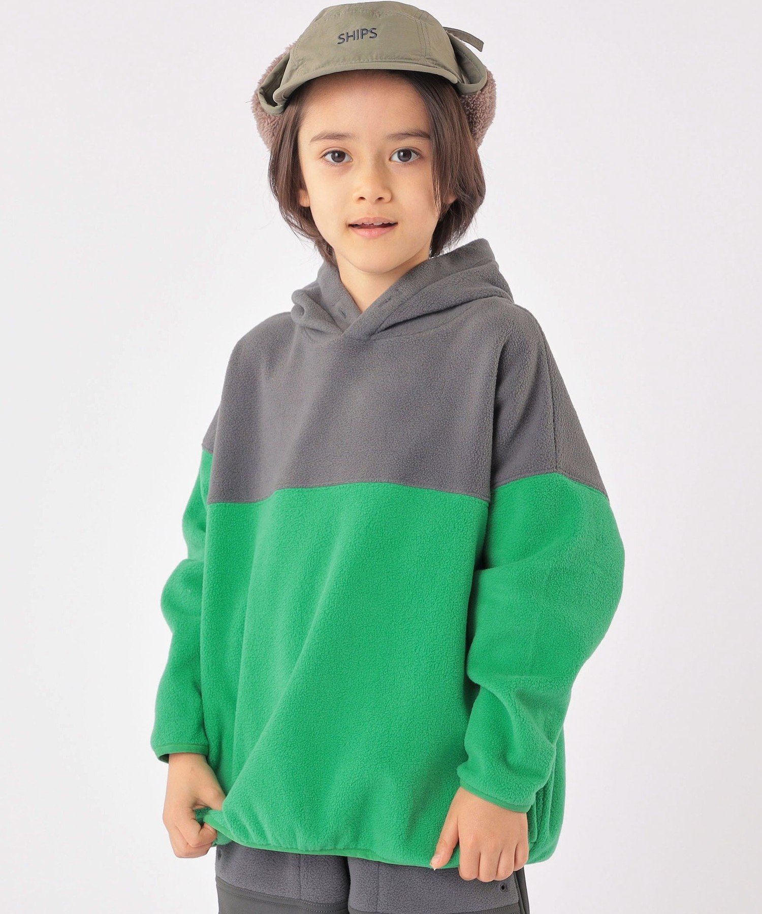 Детская флисовая толстовка с капюшоном для игр: 100–130 см SHIPS KIDS, Charcoal Gray — фото 3