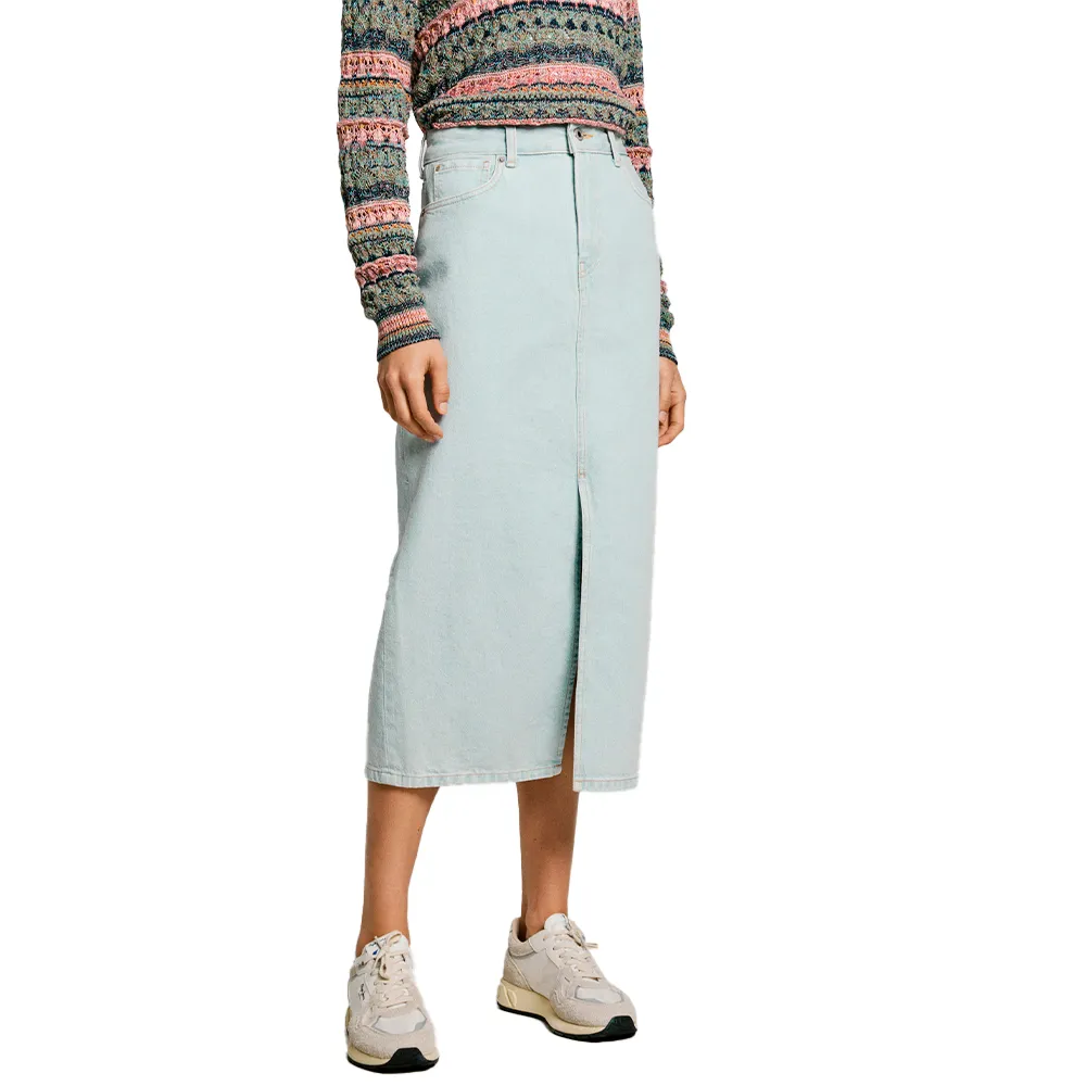 

Юбка Pepe Jeans Midi skirt, синий