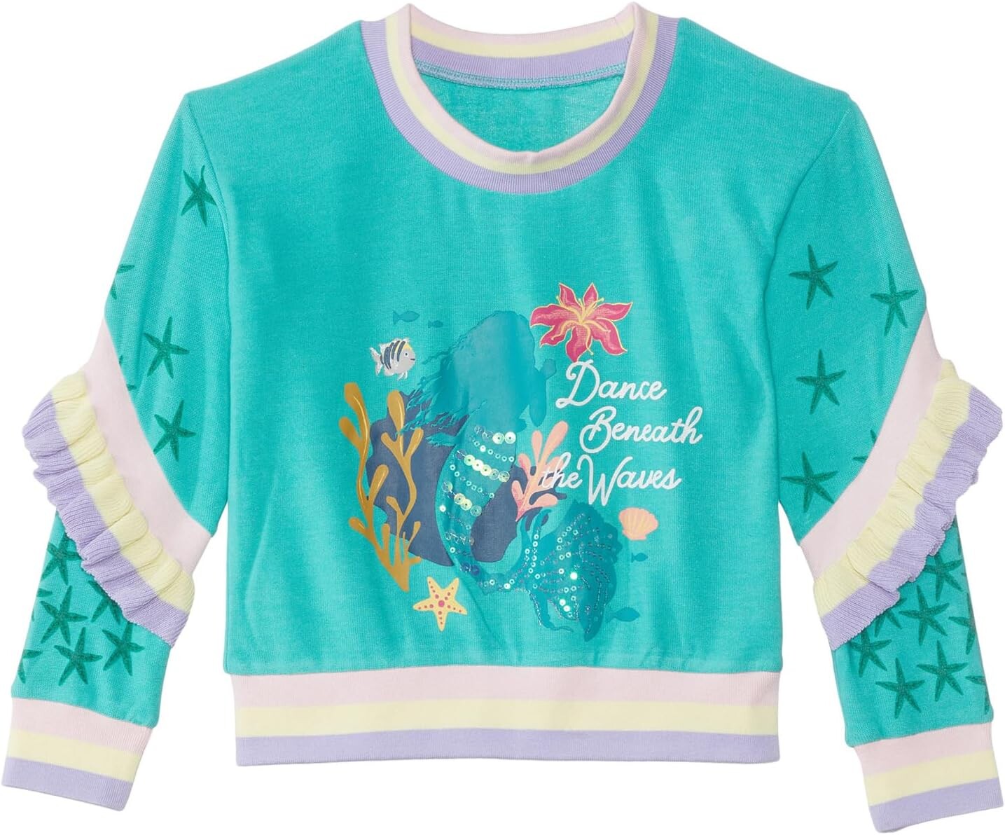 

Толстовка Chaser Little Mermaid - Beneath the Waves Pullover, цвет Sea Foam Star