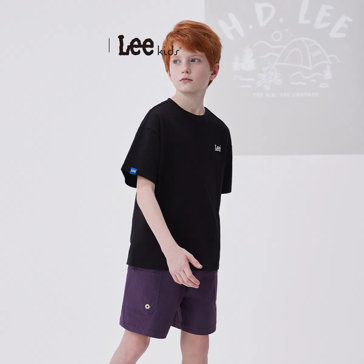 Футболка детская с круглым вырезом LEE KIDS, Moon White — фото 4