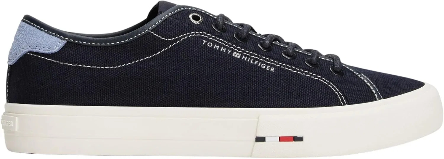 Мужские низкие кроссовки Tommy Hilfiger Th Hi Vulc Street Canvas Fm0fm05515, Blue Desert Sky — фото 4