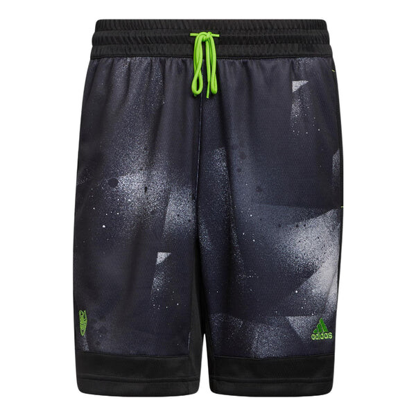 

Шорты men's stripe contrasting colors printing brand logo lacing shorts black Adidas, мультиколор