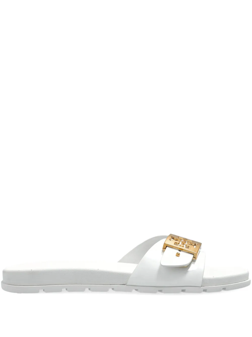 Шлепанцы с пряжками Tory Burch, белый