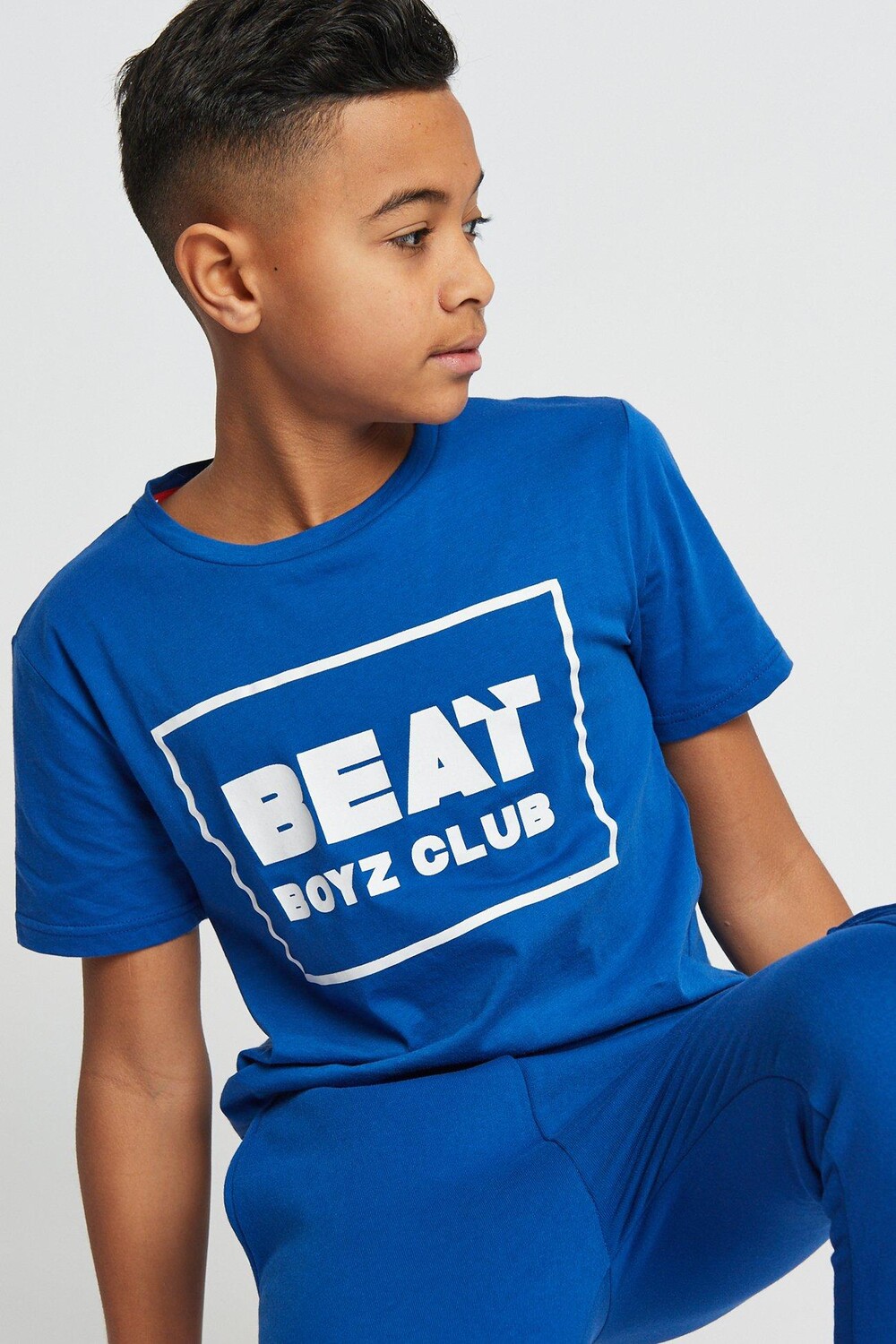 Хлопковая футболка с логотипом Strike Beat Boyz Club, синий — фото 4