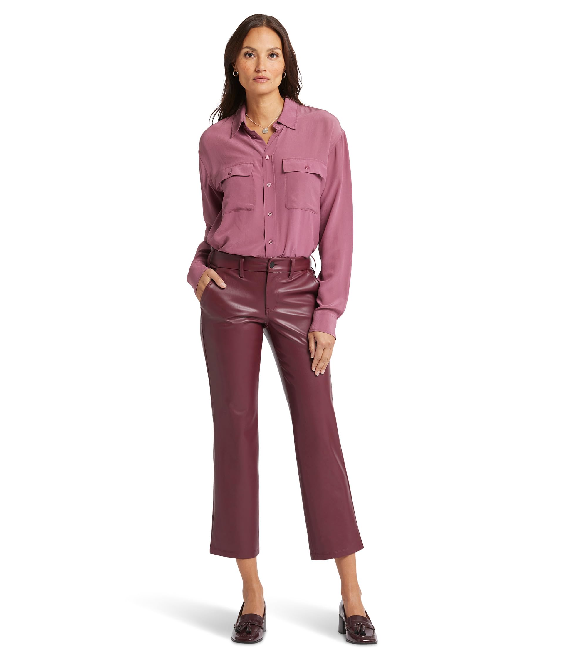 

Брюки NYDJ Straight Leg Ankle Pants, цвет Tavern