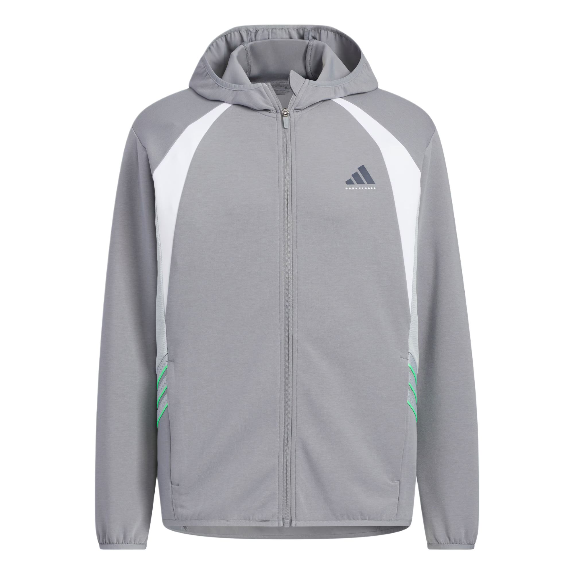 

Adidas Баскетбольная куртка мужская, Light Gray/White