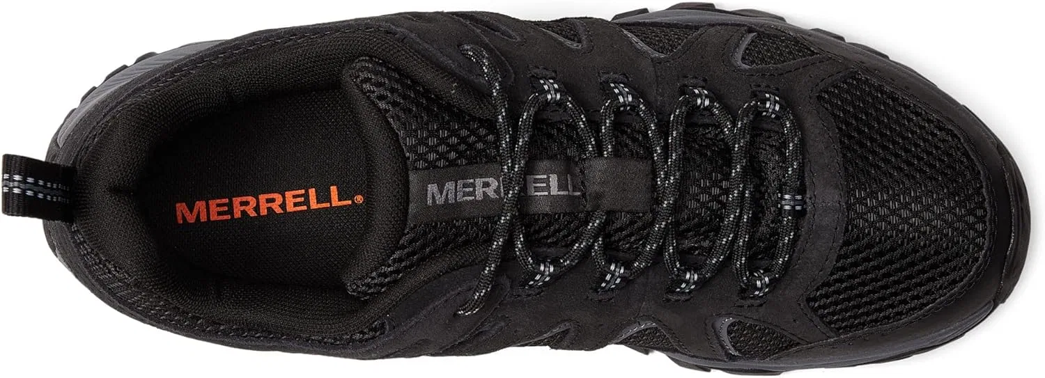 Мужские прогулочные туфли Merrell Oakcreek - замшевые, с легкой промежуточной подошвой из ЭВА и закругленным носком, Black — фото 2
