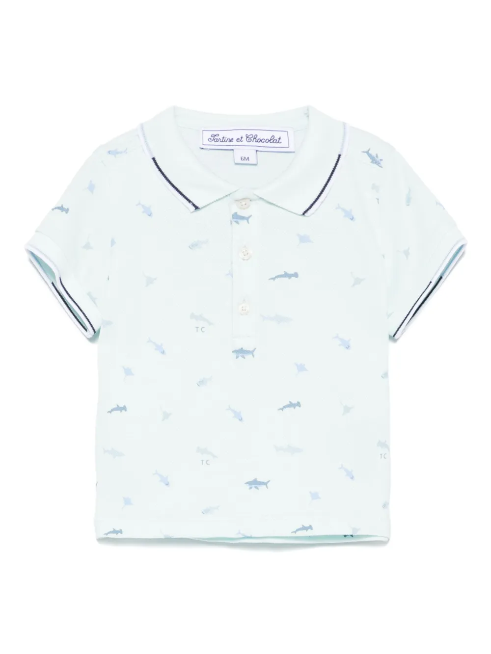 

Рубашка поло с принтом Tartine Et Chocolat, синий