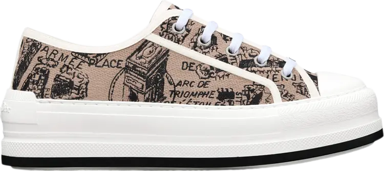 Кроссовки Dior Wmns Walk'N'Dior Platform 'Plan de Paris - Beige', коричневый