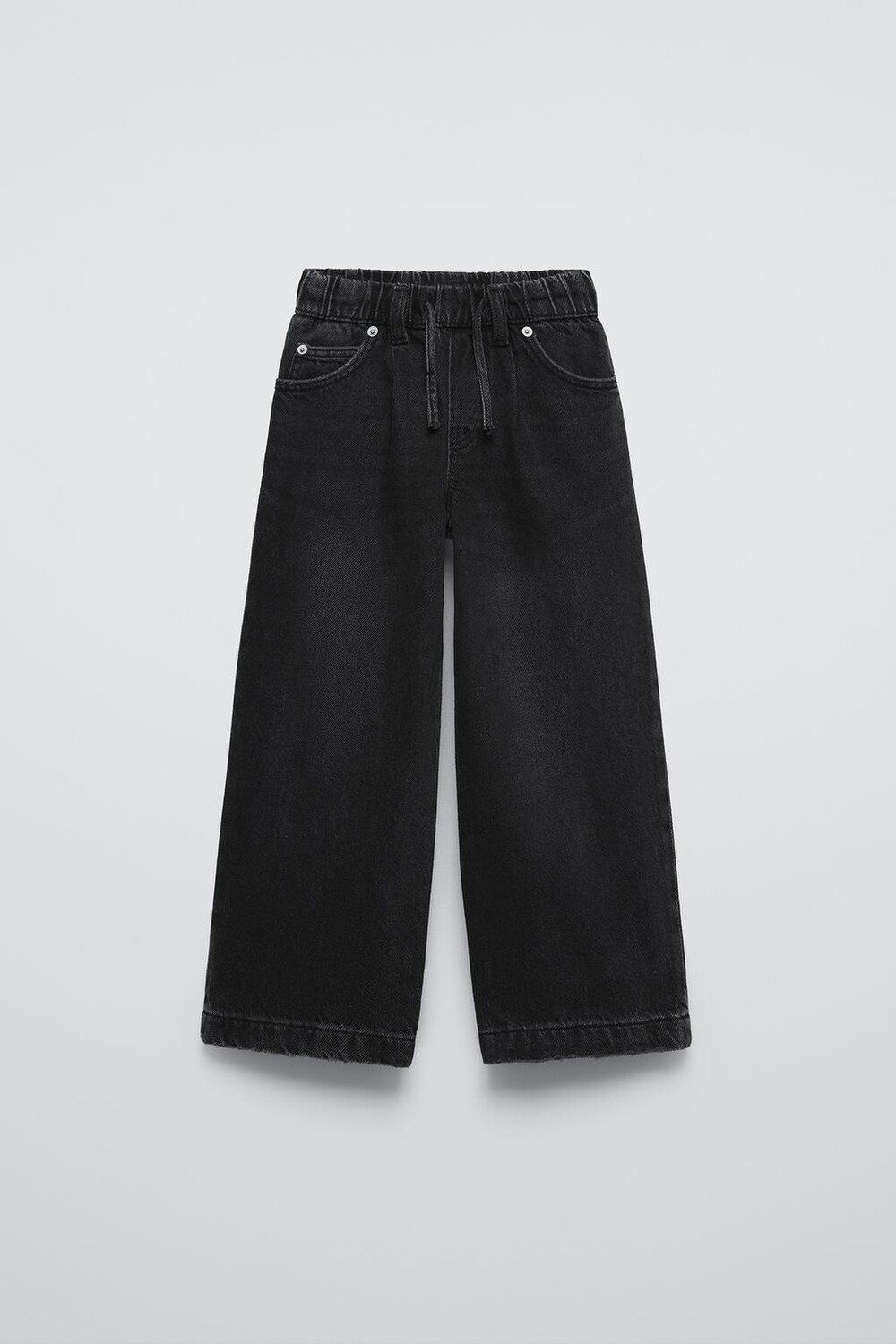 

Джинсы-кюлоты с затяжкой ZARA, черный