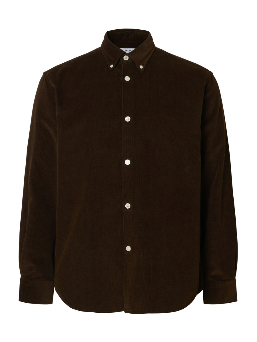 

Рубашка на пуговицах классического кроя SELECTED SLHDANNI, темно-коричневый