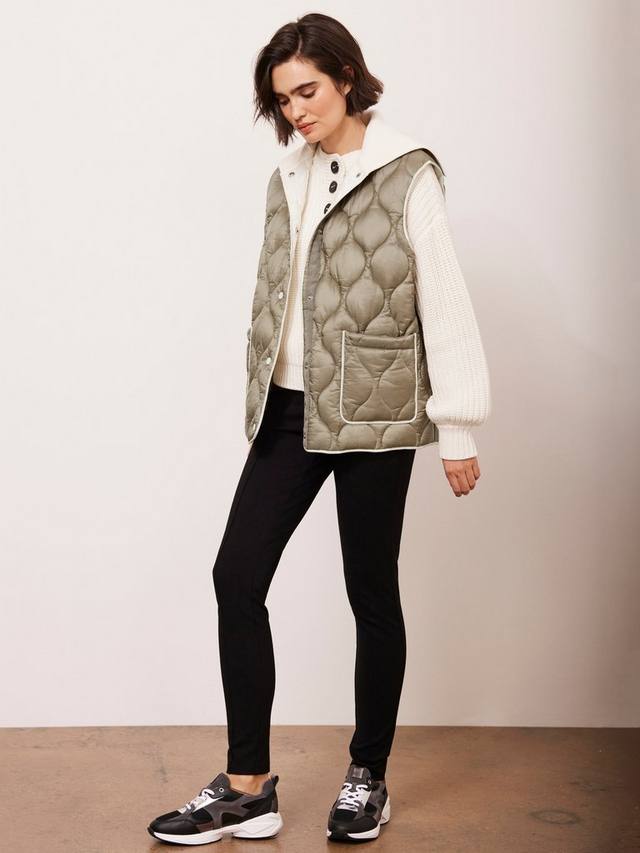 

Жилет с мягким ребристым воротником Mint Velvet, цвет Green Khaki