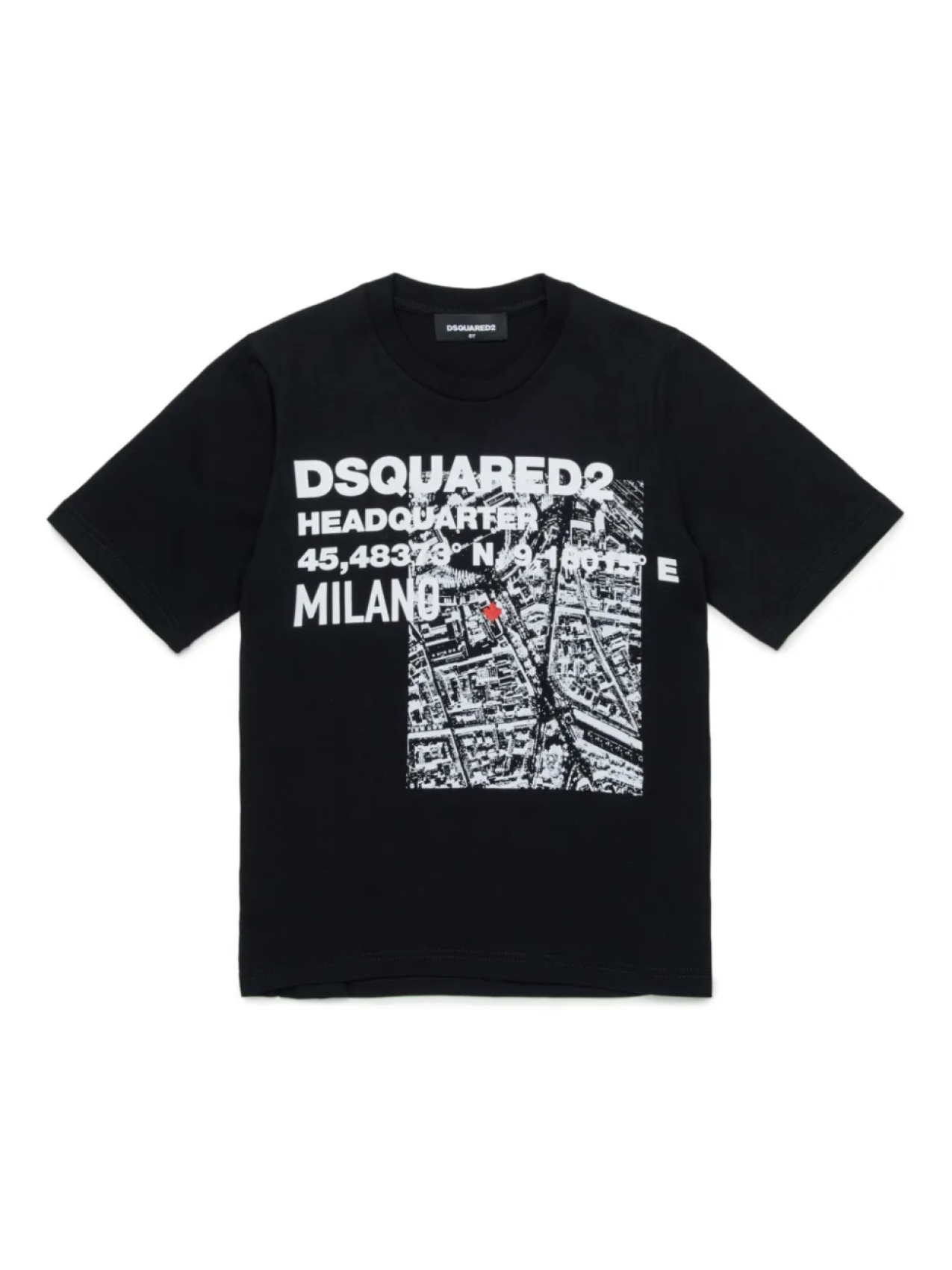 

Футболка DSQUARED2 KIDS с принтом из хлопка, черный
