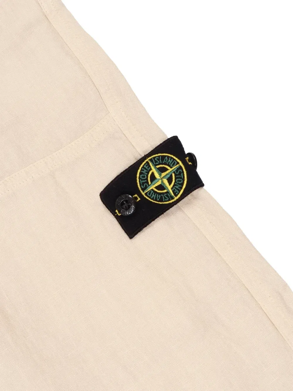Брюки с логотипом Stone Island Junior, бежевый — фото 3