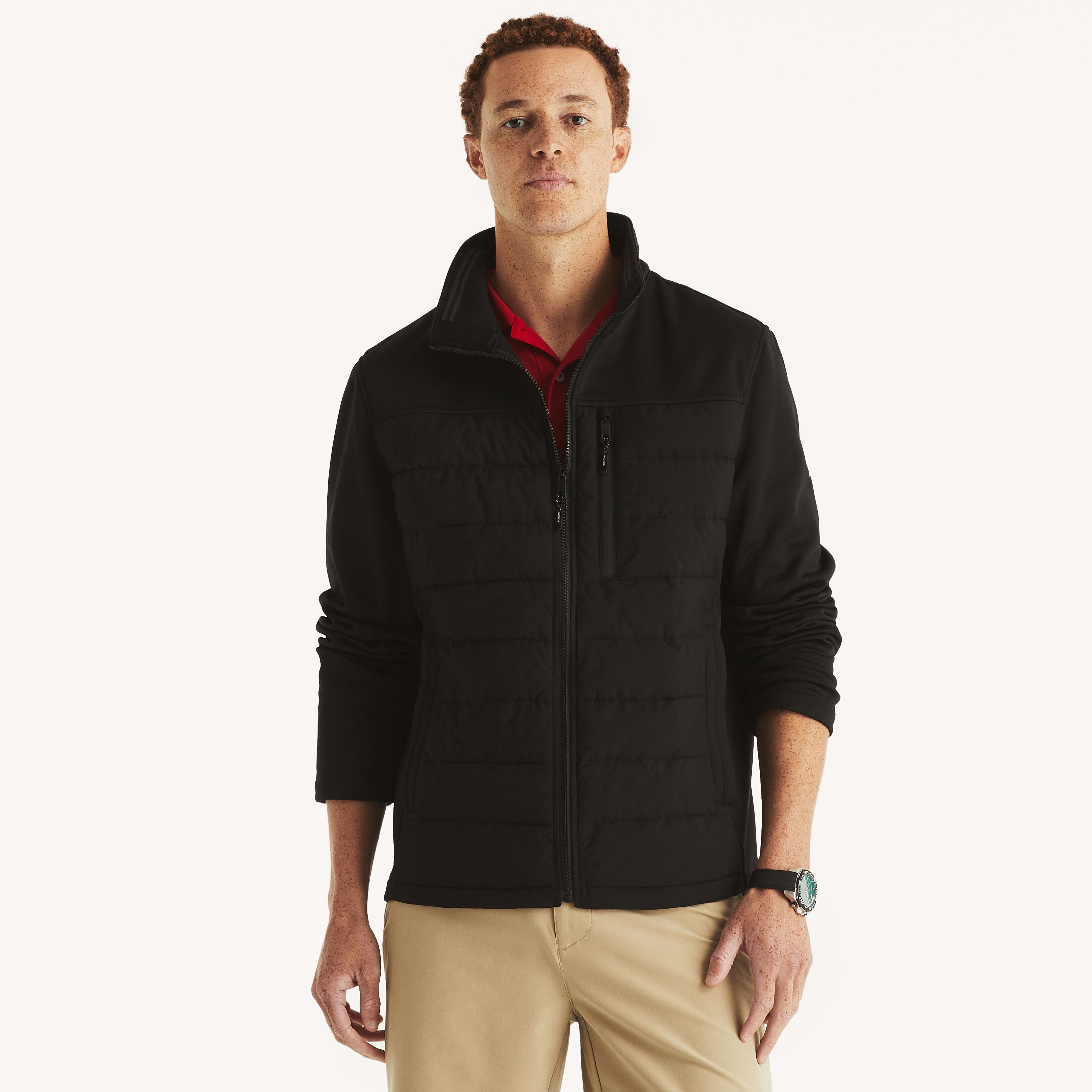 

Мужская куртка Nautica Mixed Media, цвет midnight black twist