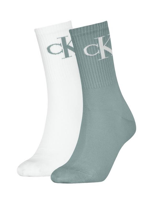 

Однотонные носки-гольфы Calvin Klein, Pack of 2, Jade Green