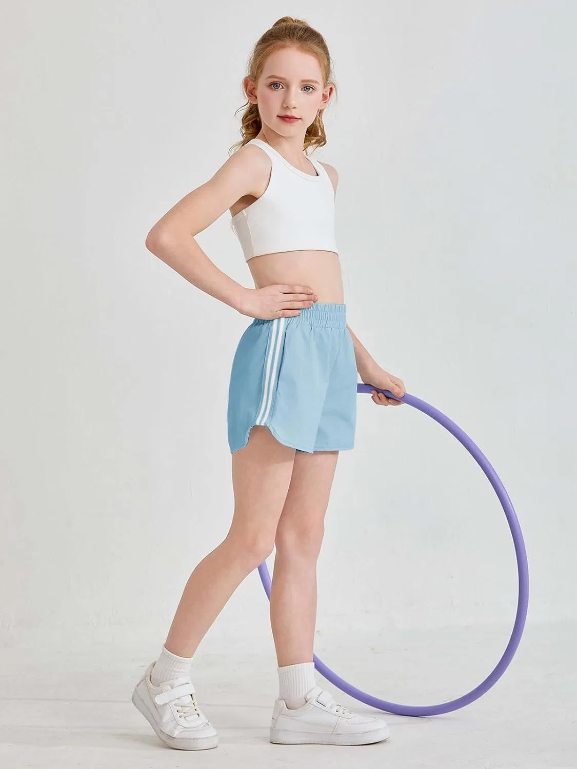 Шорты для девочек Haloumoning Athletic Shorts, синий — фото 3