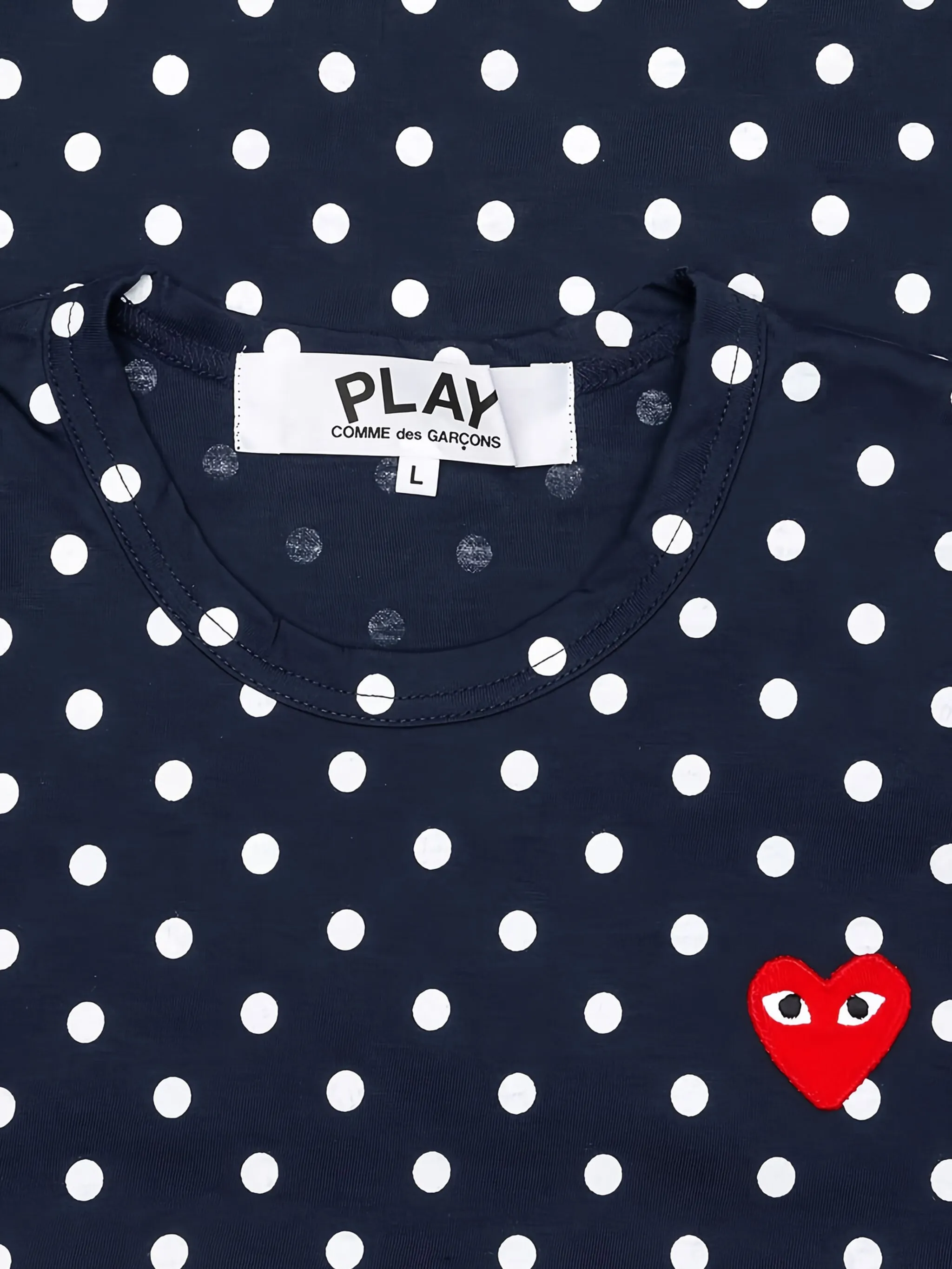 Футболка в горох с длинными рукавами Comme Des Garçons Play, синий — фото 4