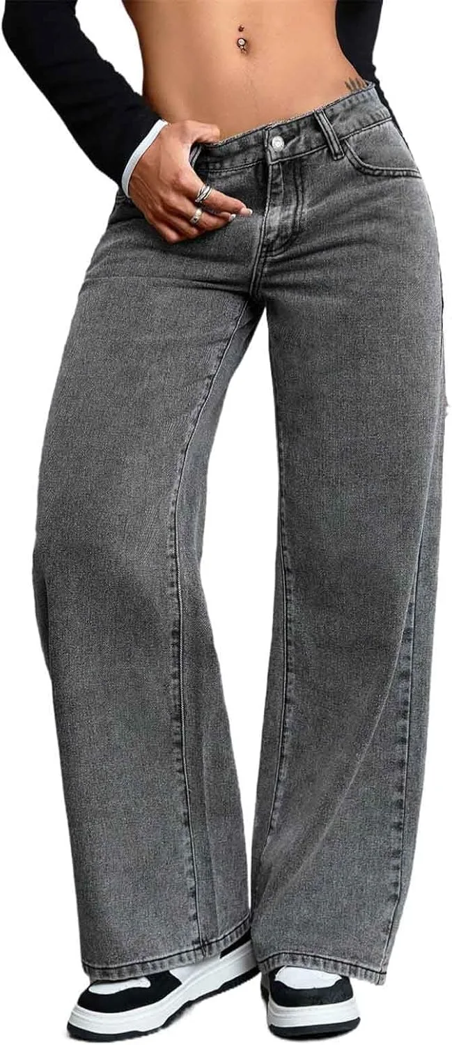 

Женские джинсы boyfriend прямые свободные серые