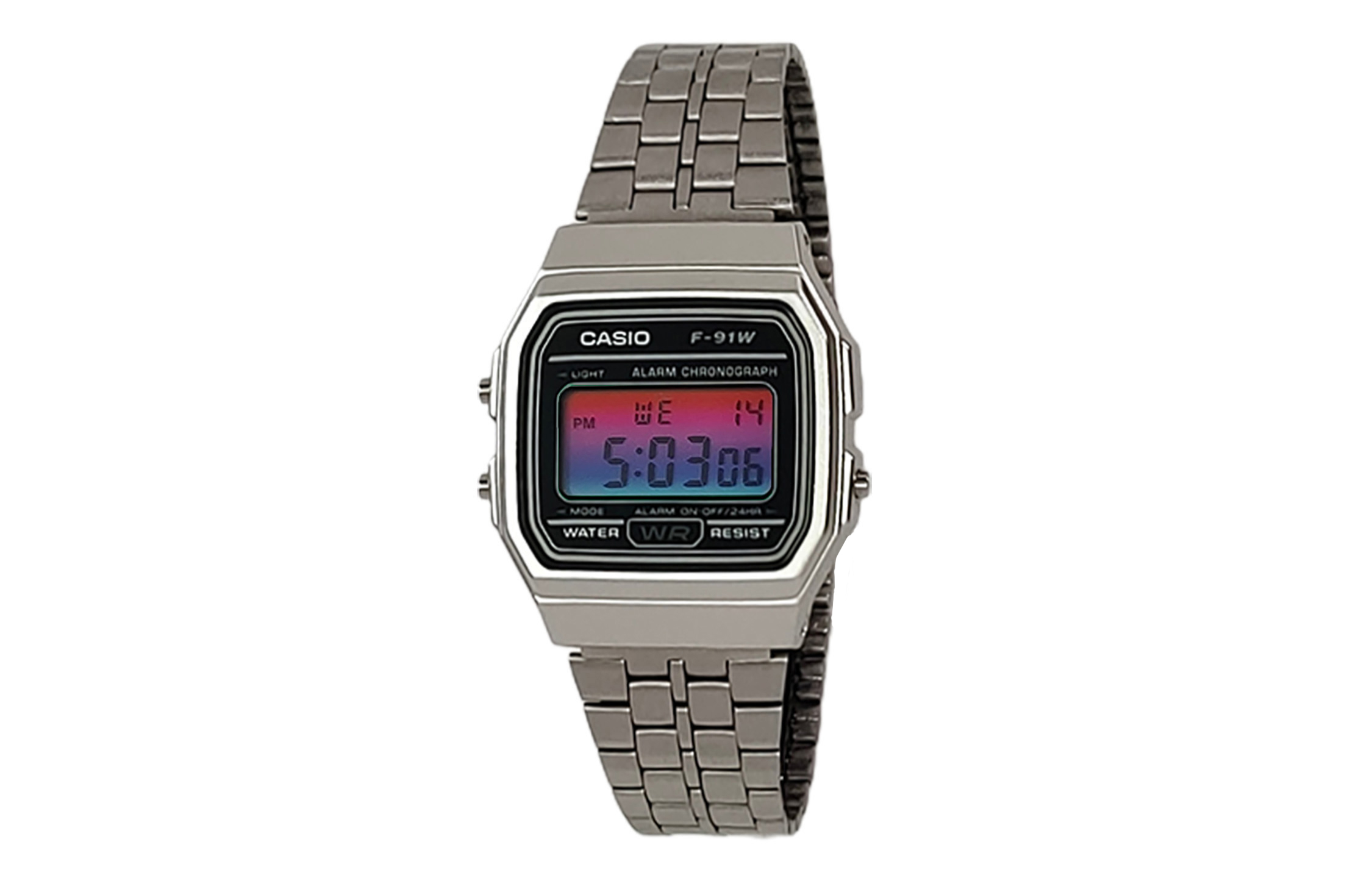 

CASIO Мужские часы Retrofit Series с кварцевым механизмом, стальной браслет, черный циферблат