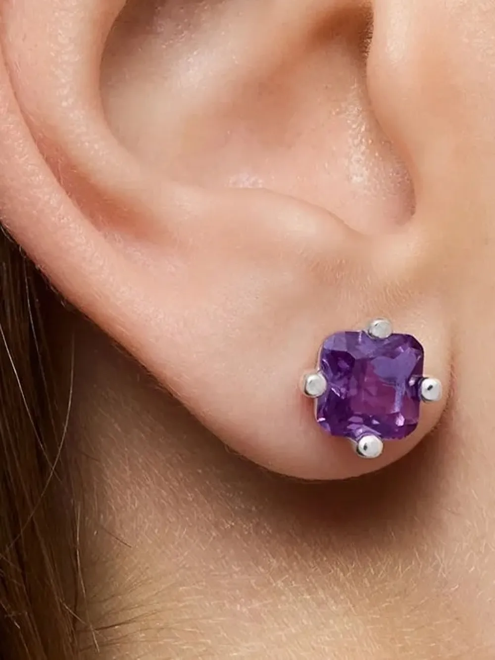 

Серьги Bear LGG с квадратным аметистом TOUS, серебряный