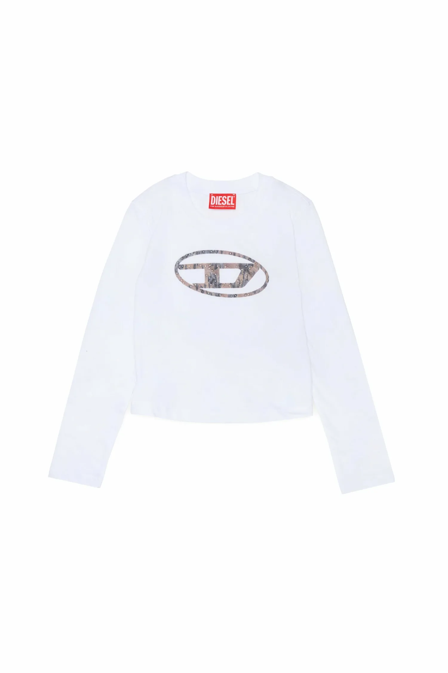 Детская футболка с длинным рукавом TDOLSY Diesel, white
