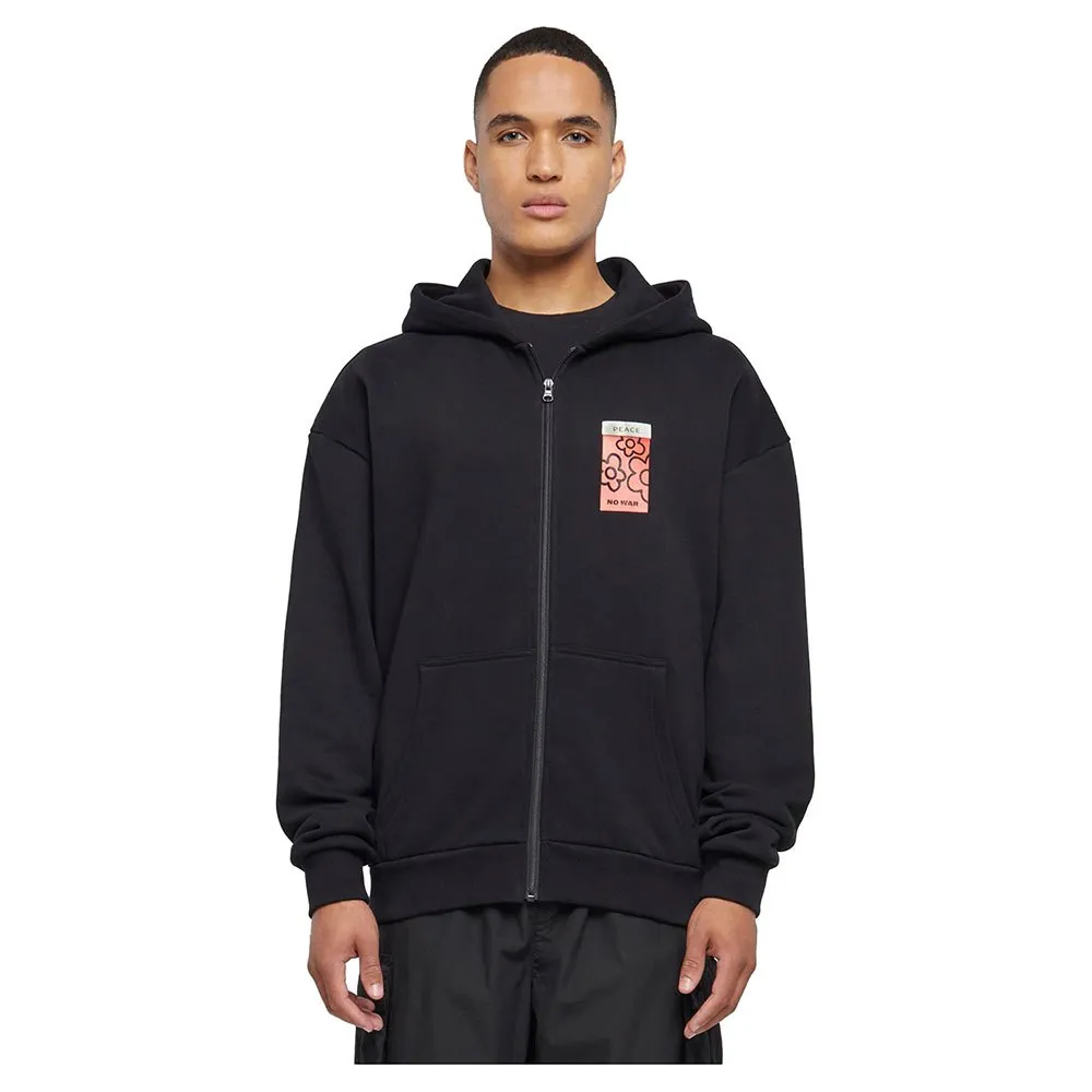 

Толстовка Mister Tee Puffer Peace Heavy Oversize full zip, черный