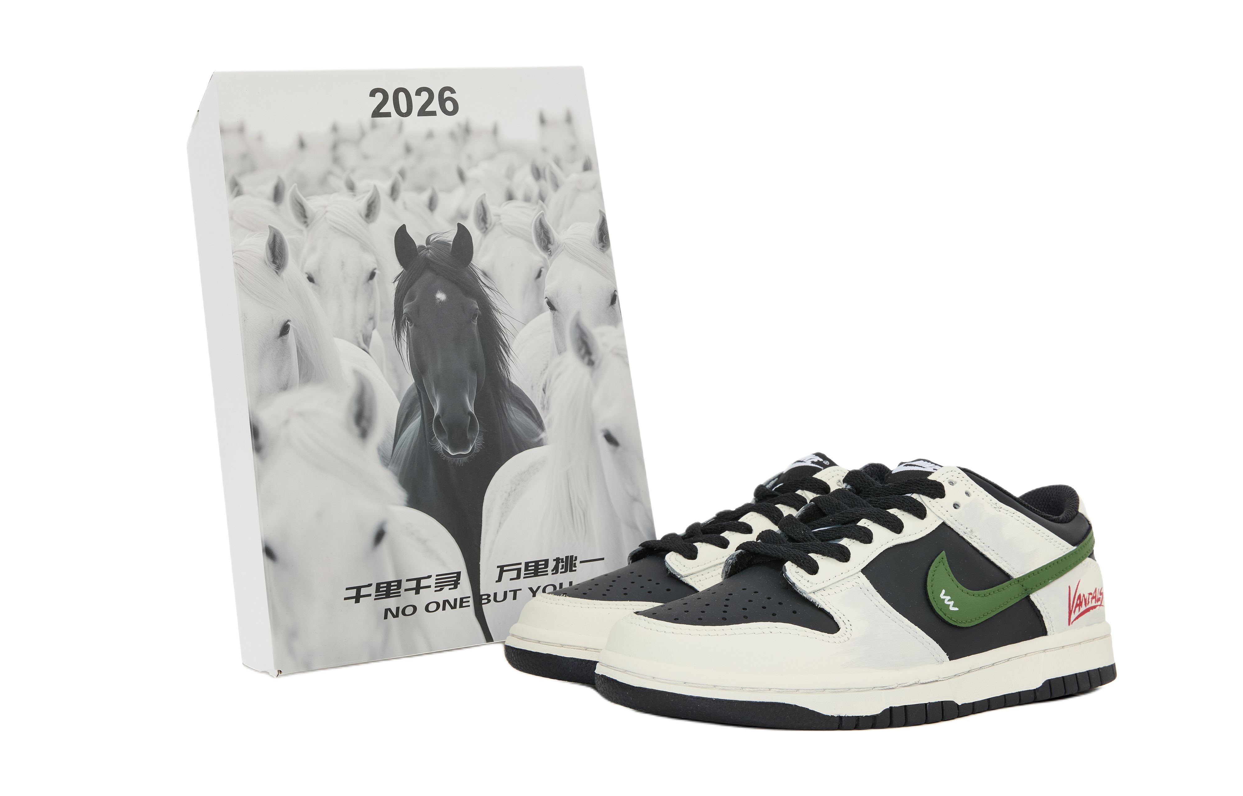 

Dunk устойчивые к истиранию низкие кроссовки для скейтбординга Unisex белый Nike, белый зеленый (Box)