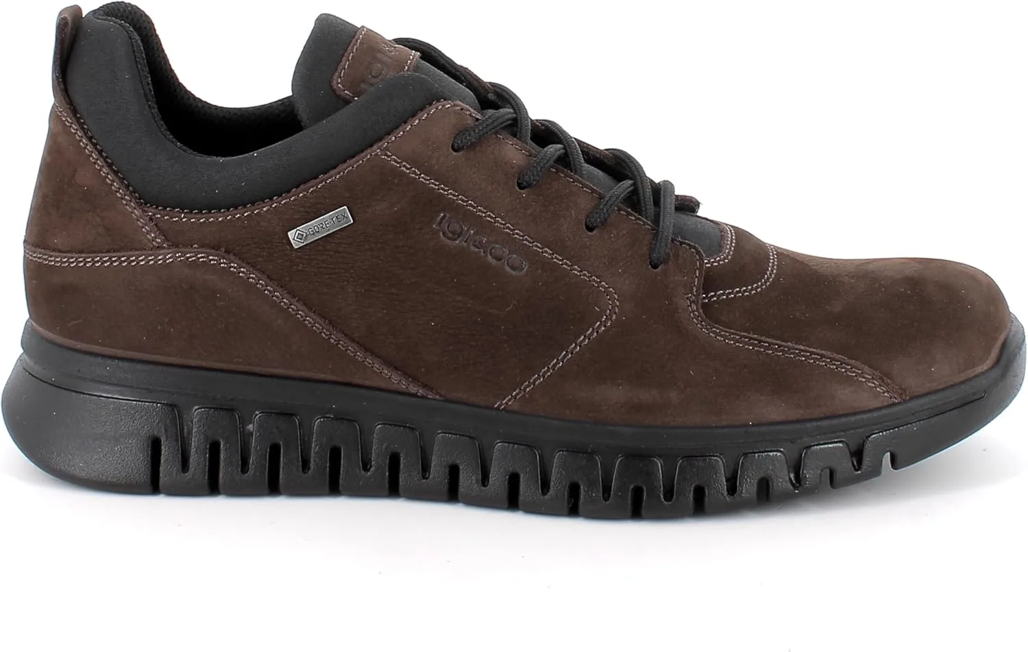 Мужские кроссовки IGI&Co 8619122 коричневого цвета с шнурками, нубук и Gore-Tex — фото 2