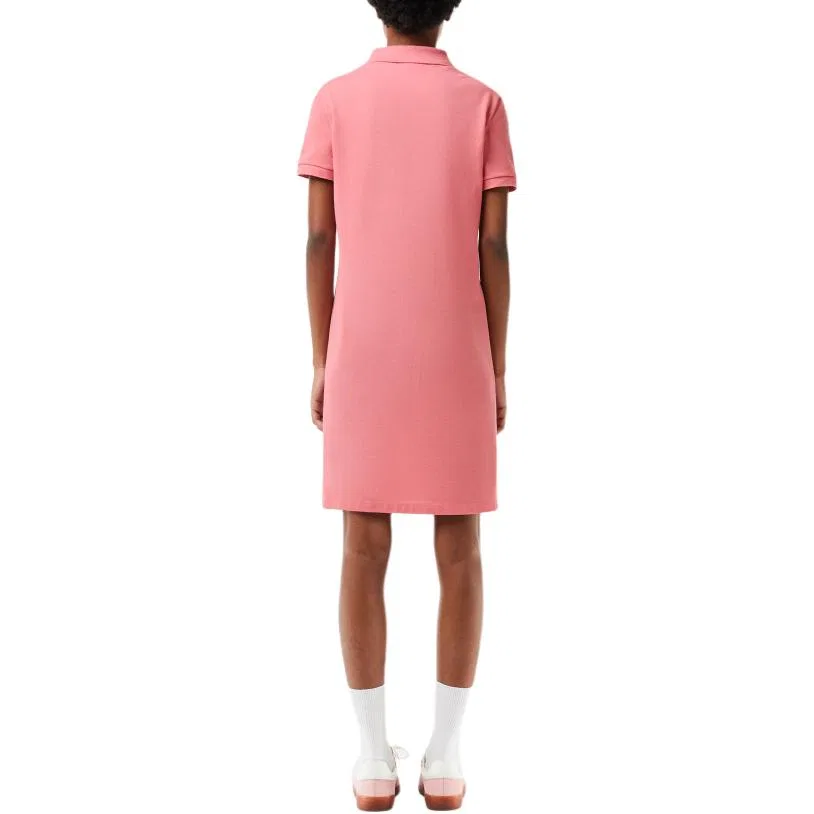 Платье LACOSTE розовое с коротким рукавом, ретро-спортивное — фото 4