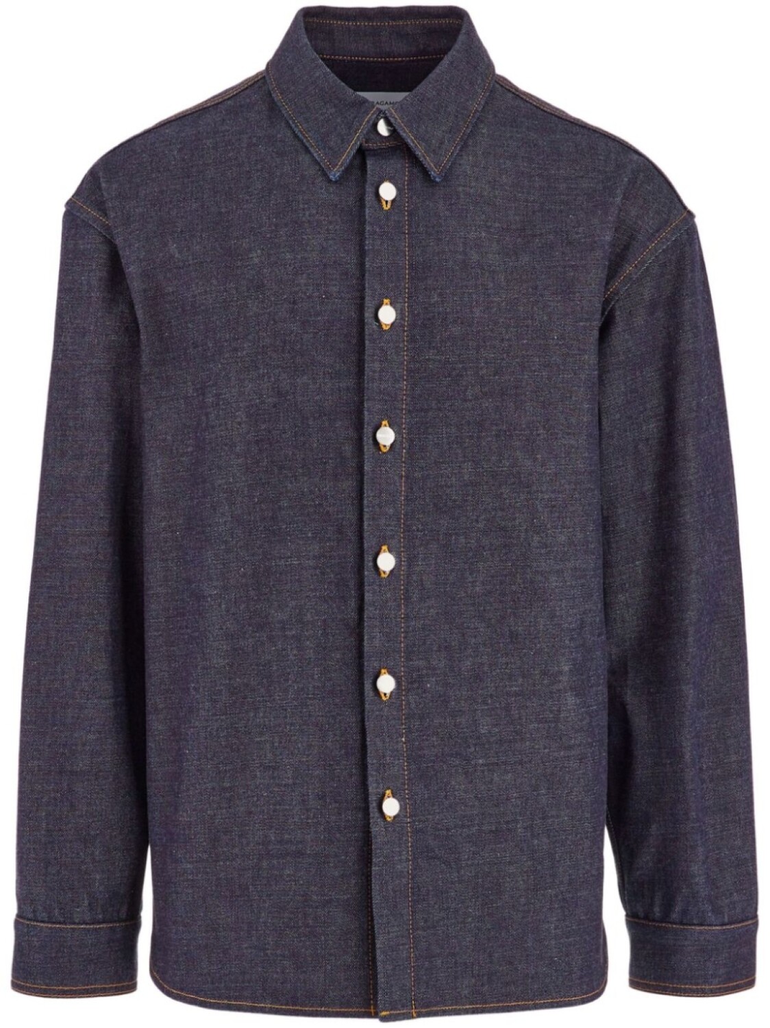 

Ferragamo Long sleeved denim shirt, синий