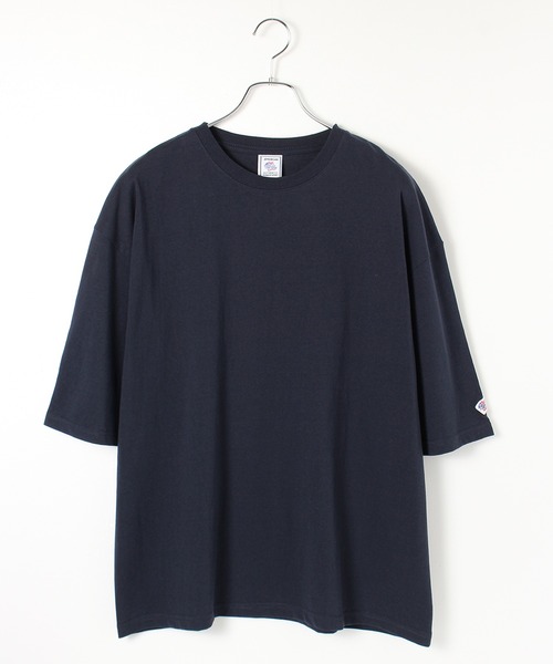 

Футболка хлопковая с круглым вырезом и нашивкой на рукаве JEMORGAN, темно-синий