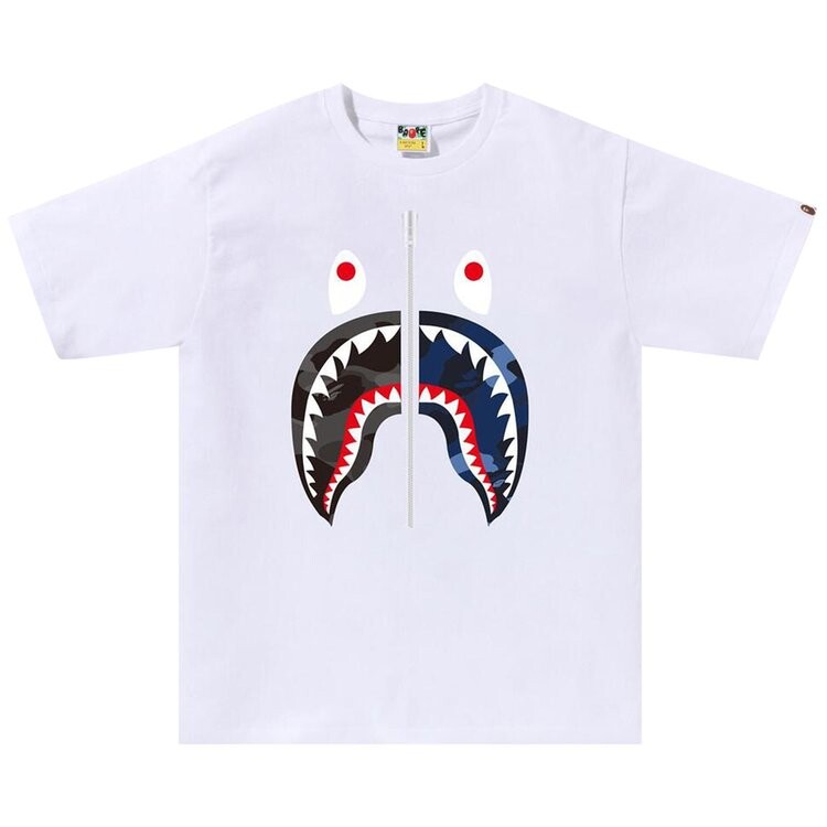 

Футболка BAPE Color Camo Separate Shark Tee, цвет White/Black